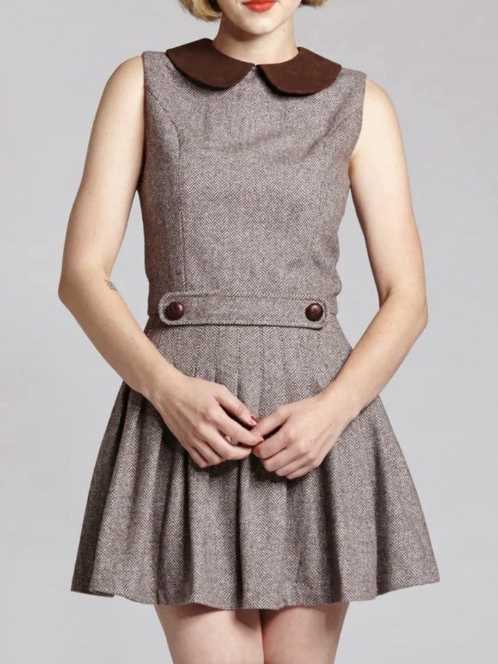 NWT L’ecole Des Femmes Brown Ecoliere Dress - XL (RUNS SMALL)